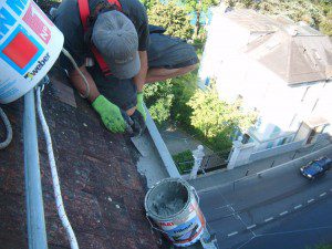 Travaux avec ligne de vie