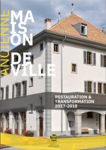 Plaquette restauration Ancienne Maison de Ville, Aigle